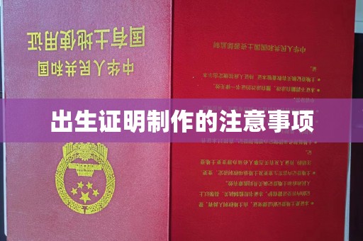 政和出生证明制作的注意事项