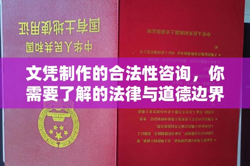政和文凭制作的合法性咨询，你需要了解的法律与道德边界