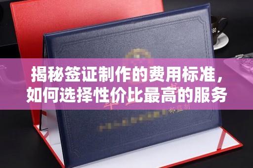 政和揭秘签证制作的费用标准，如何选择性价比最高的服务？