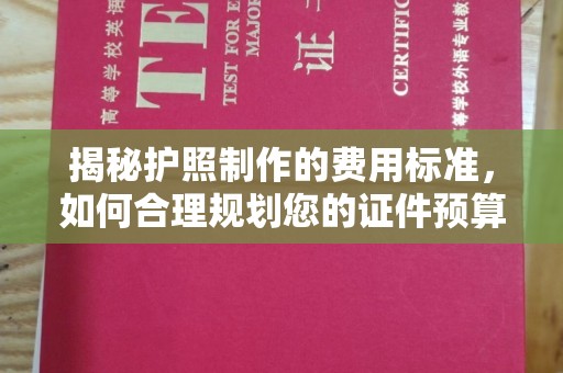 政和揭秘护照制作的费用标准，如何合理规划您的证件预算