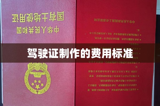政和驾驶证制作的费用标准
