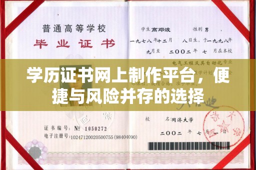 政和学历证书网上制作平台，便捷与风险并存的选择
