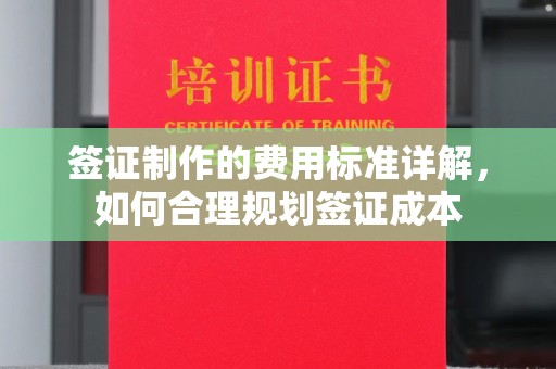 政和签证制作的费用标准详解，如何合理规划签证成本